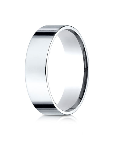 Benchmark Palladium 6mm Flat Comfort-Fit Wedding Band Ring (Sizes 4 - 15 )