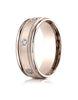 Benchmark-14K-Rose-Gold-8mm-Comfort-Fit-Burnish-Set-6-Diamond-Eternity-Band-w/-Milgrain--.48Ct--Size4--RECF51814114KR04