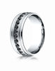 Benchmark-14K-White-Gold-8mm-High-Polish-Channel-Set-12-Black-Diamond-Comfort-Fit-Ring--.96Ct.--Size-4--RECF51851714KW04