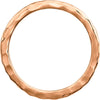 14k Rose Gold 2mm Hammered Stackable Ring Size 5