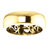 14k Yellow Gold 6mm Paisley Design Band Size 7