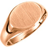 Oval Signet Ring in 14K Rose Gold (Size 6)