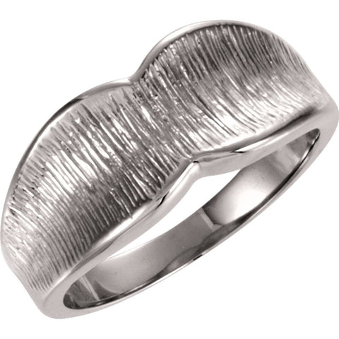 14k White Gold Fancy Design Ring, Size 6