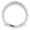 14k White Gold 1/4 CTW Diamond Ring Guard , Size 7