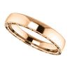 14k Rose Gold 4mm Sculptural-Inspired Relief Pattern Band Size 9.5