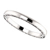 14k White Gold Band, Size 7