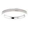 14k White Gold Stackable Bead Ring Size 5