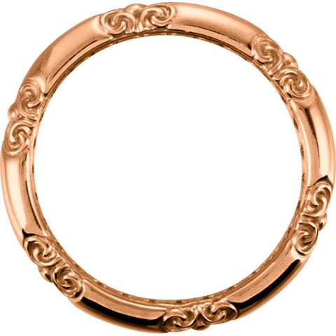 14k Rose Gold Sculptural-Inspired Ring, Size 7