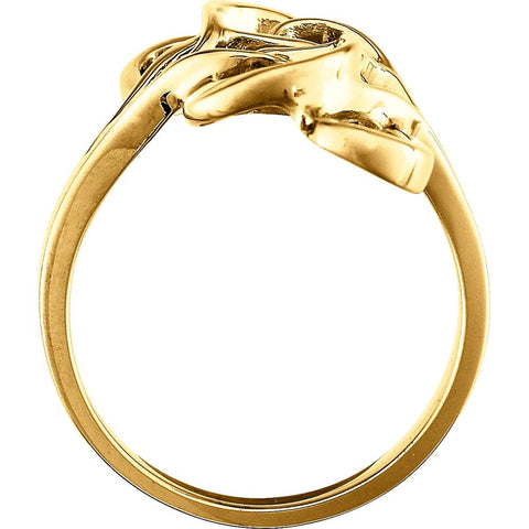 14k Yellow Gold Freeform Ring , Size 6