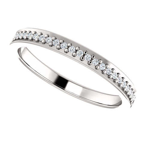 Platinum 1/8 CTW Diamond Anniversary Band , Size 7