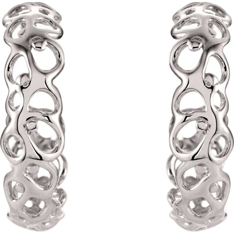 14k White Gold Hoop Earrings