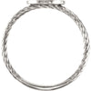 Continuum Sterling Silver Round Engravable Rope Ring, Size 7