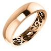 14k Rose Gold 6mm Wedding Band for Men, Size 12