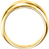 14k Yellow Gold Concave Ring, Size 7