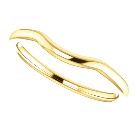 14k Yellow Gold Contour Band , Size 7