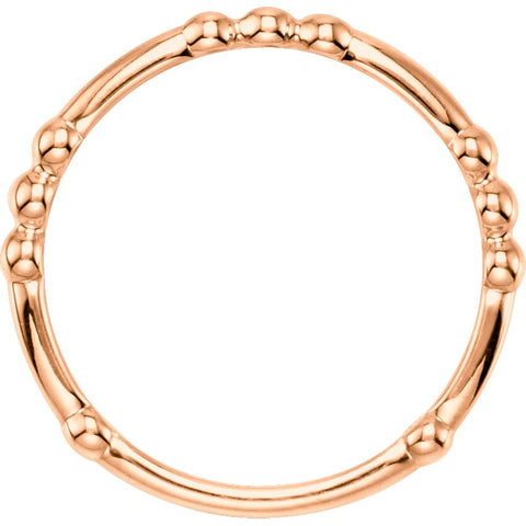 14k Rose Gold Stackable Ring, Size 7