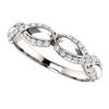 14k White Gold 1/4 CTW Diamond Anniversary Band, Size 7