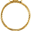 14k Yellow Gold Round Engravable Rope Ring, Size 7