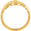 14k Yellow Gold Granulated Ring, Size 7