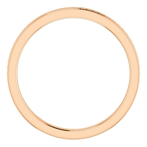 14k Rose Gold Stackable Bead Ring Size 7