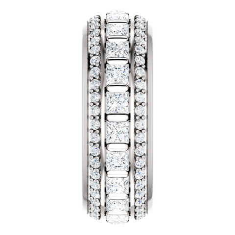 14k White Gold 1 3/4 CTW Diamond Eternity Band, Size 7