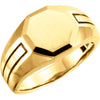 14k Yellow Gold Men's Signet Ring, Size 10