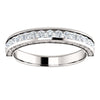 14k White Gold 1/2 CTW Round Diamond Anniversary Band, Size 7