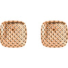 14k Rose Gold Pierced Style Earrings