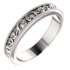 14k White Gold 4mm Band, Size 7