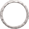 14k White Gold 2mm Hammered Stackable Ring Size 6