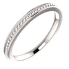 14k White Gold Stackable Bead Ring, Size 5