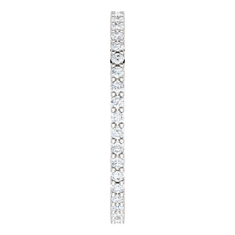 14k White Gold 3/8 CTW Diamond Eternity Band Size 7