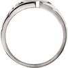 14k White Gold Heart Signet Ring, Size 6