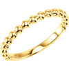 Stackable Metal Fashion Ring in 14k Yellow Gold ( Size 6 )