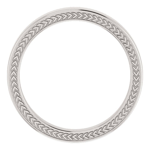 14k White Gold 3mm Band Size 7