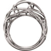 14k White Gold Nest Design Ring, Size 7