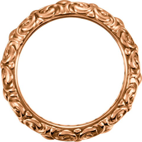 14k Rose Gold Sculptural-Inspired Ring, Size 7