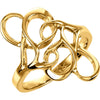 Metal Fashion Ring in 14k Yellow Gold ( Size 6 )