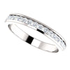 14k White Gold 3/8 CTW Diamond Channel Set Anniversary Band, Size 7