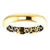 14k Yellow Gold 4mm Paisley Design Band Size 7