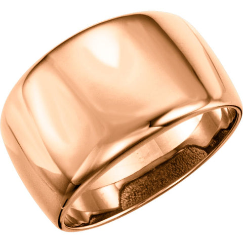 14k Rose Gold Dome Ring, Size 7