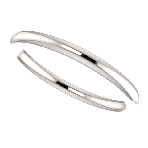 14k White Gold Band, Size 7