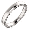 14k White Gold 3mm Band, Size 7