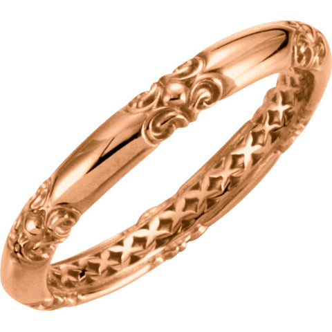 14k Rose Gold Sculptural-Inspired Ring, Size 7