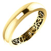 14k Yellow Gold 4mm Paisley Design Band, Size 7