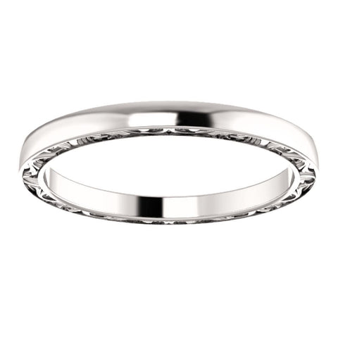 14k White Gold Band, Size 7