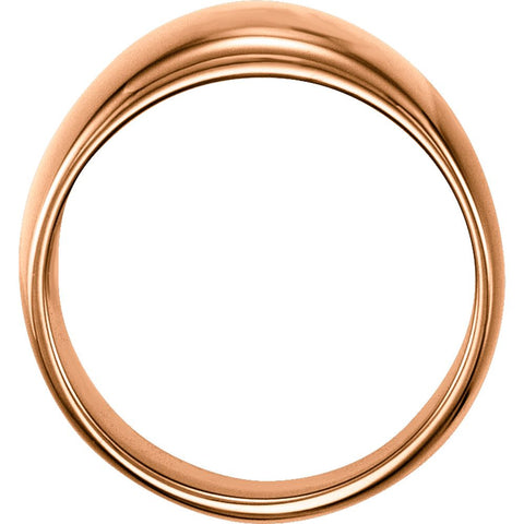 14k Rose Gold Dome Ring, Size 7