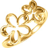 Floral Design Ring in 14K Yellow Gold (Size 6)