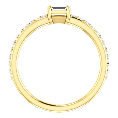 14k Yellow Gold 3/8 CTW Diamond Ring, Size 7