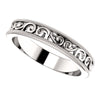 14k White Gold 4mm Band Size 7